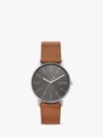 Skagen Men's Signatur Leather Strap Watch