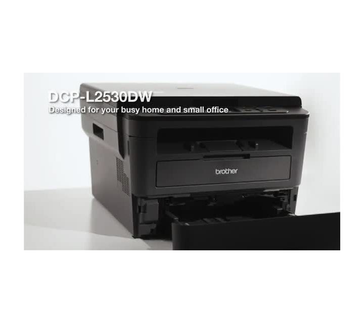 Brother DCP-L2530DW Wireless Compact Three-In-One Mono Laser Printer, Black