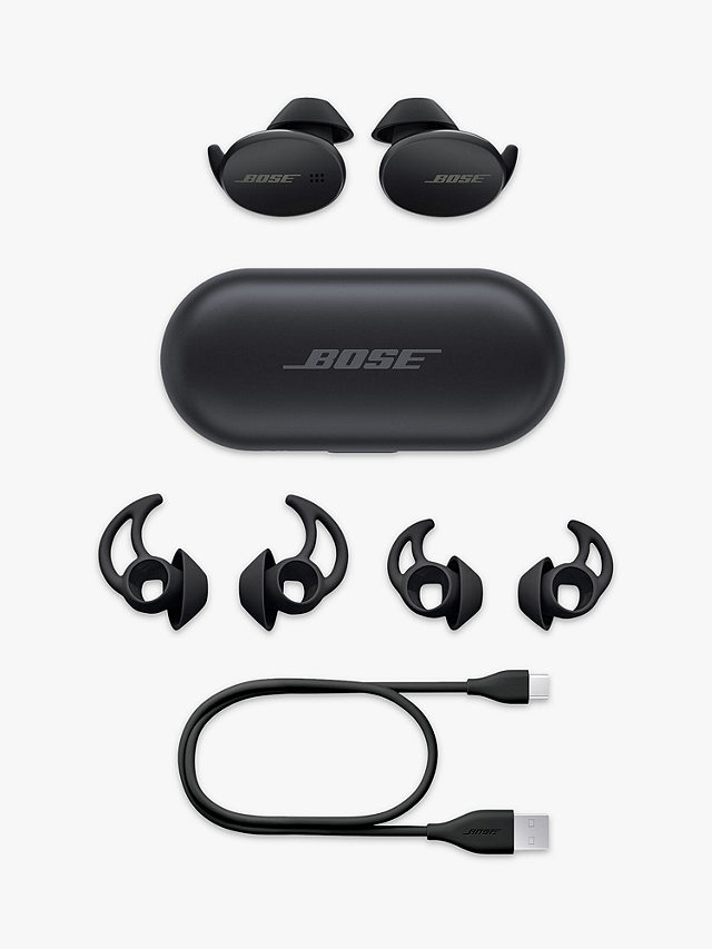 Bose Sport Earbuds True Wireless Sweat & Weather-Resistant Bluetooth In-Ear Headphones with Mic/Remote, Triple Black