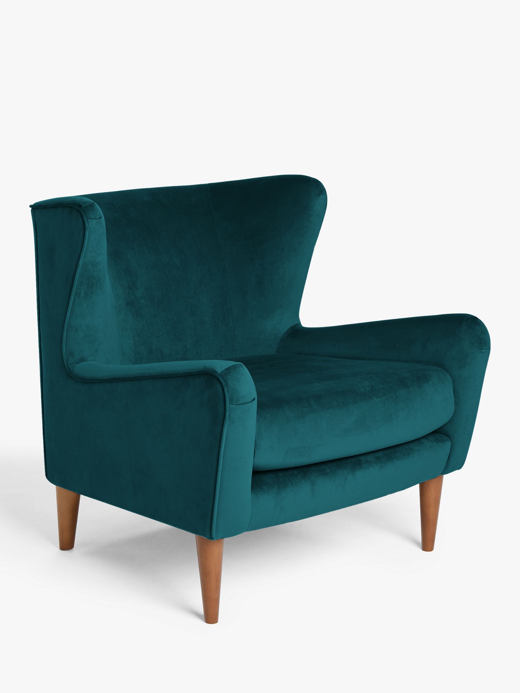 Keats Range, John Lewis + Swoon Keats Wingback Armchair, Wildwood Green Velvet