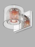 Impex Laure Mesh Wall Light, Clear/Copper