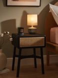 John Lewis Rattan Storage Bedside Table