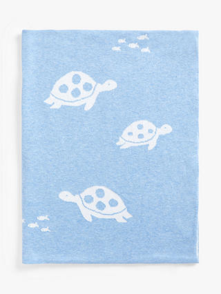 John Lewis Usea Turtle Cotton Blanket, 100 x 75cm