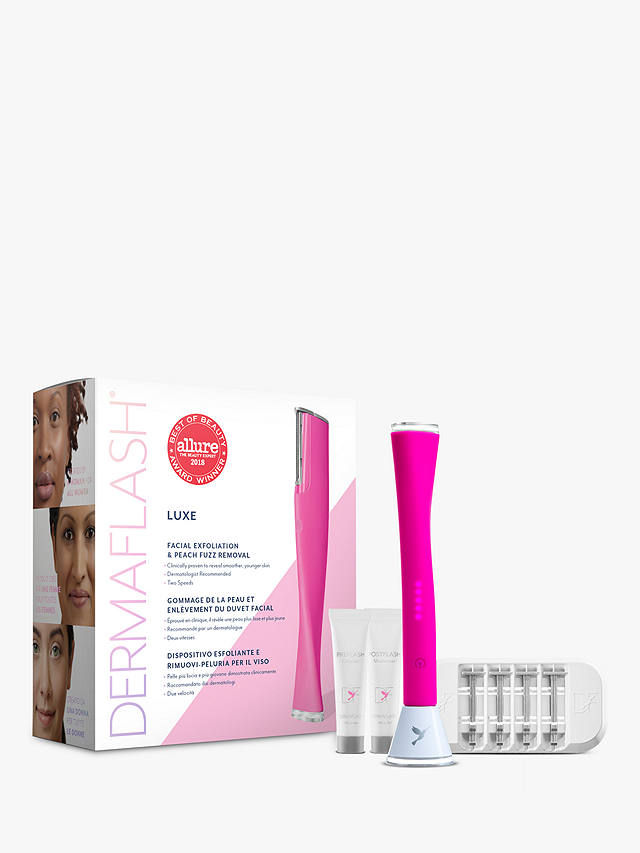 DERMAFLASH LUXE Anti-Ageing Exfoliation & Peach Fuzz Removal Device, Hot Pink 4