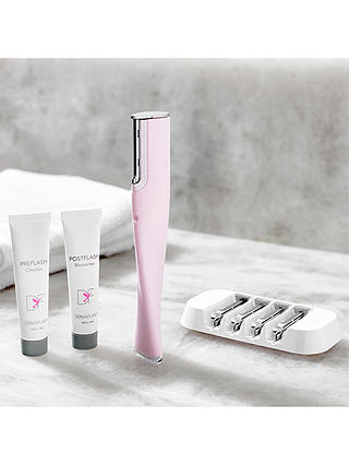 DERMAFLASH LUXE Anti-Ageing Exfoliation & Peach Fuzz Removal Device, Icy Pink