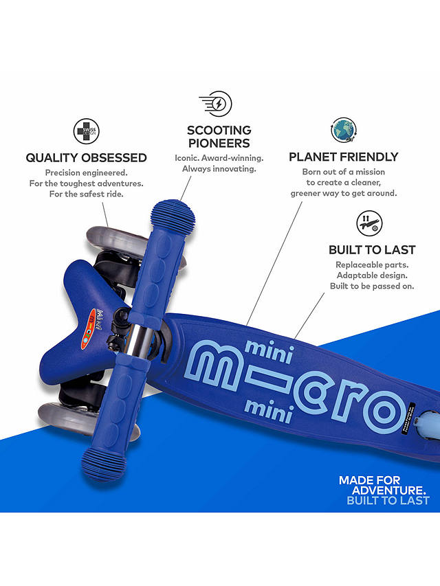 Micro Scooters Maxi Deluxe Foldable LED Scooter, Navy