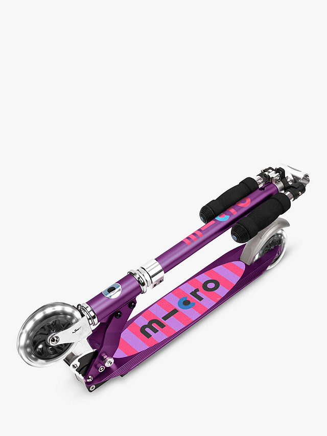 Micro Scooters Sprite Foldable LED Scooter, Purple Stripe