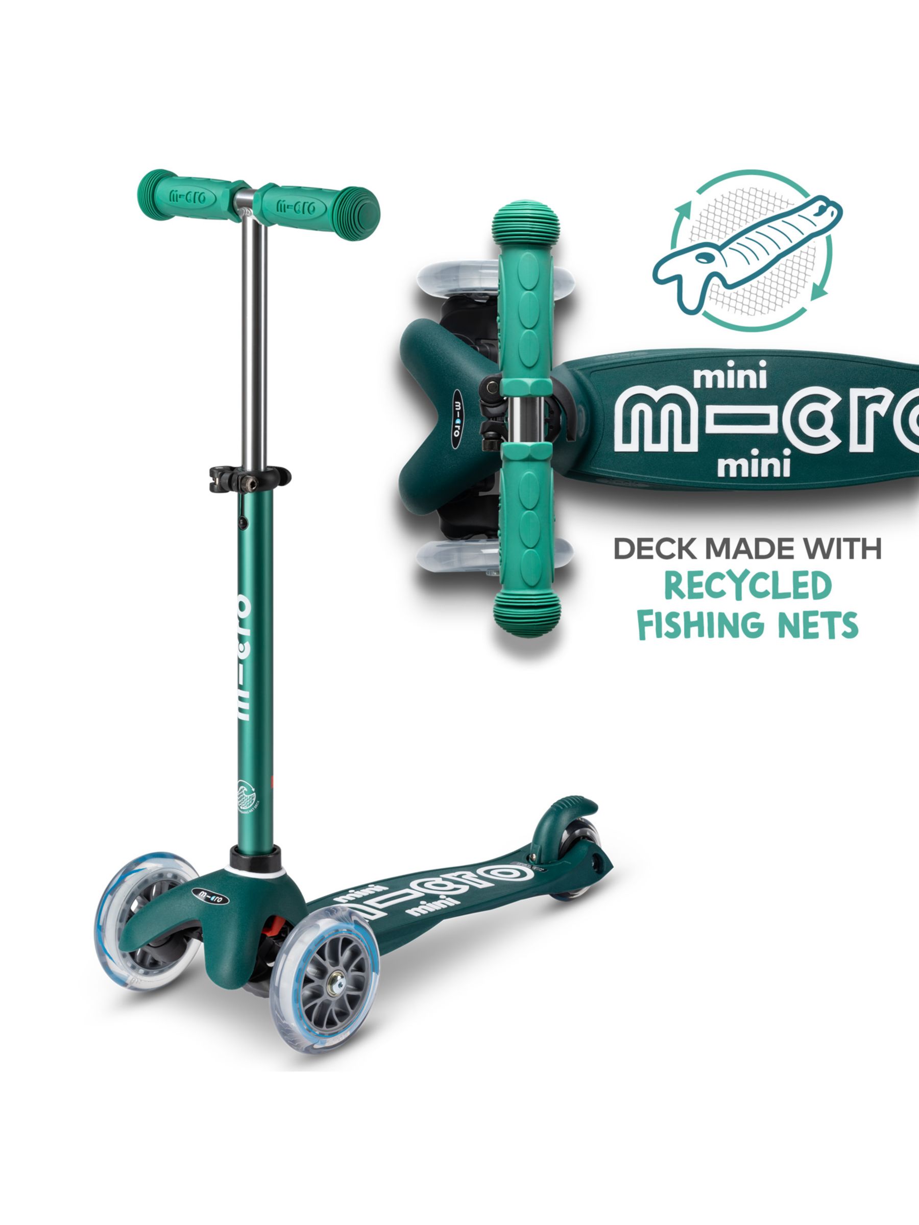 Micro Scooters ECO Deluxe Scooter, Ocean Green
