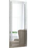 Gallery Direct Chambery Rectangular Bevelled Glass Leaner / Wall Mirror, 155 x 68.5cm, Pewter