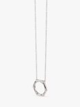 Dinny Hall Bamboo Round Slider Pendant Necklace, Silver