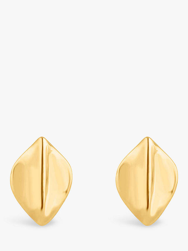 Dinny Hall Tiny Lotus Petal Stud Earrings, Gold