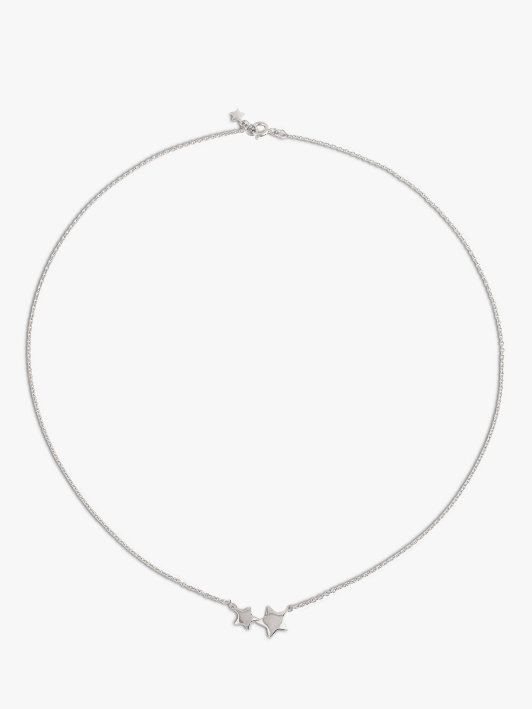 Dinny Hall Bijou Double Star Pendant Necklace, Silver at John Lewis ...