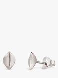 Dinny Hall Tiny Lotus Petal Stud Earrings, Silver