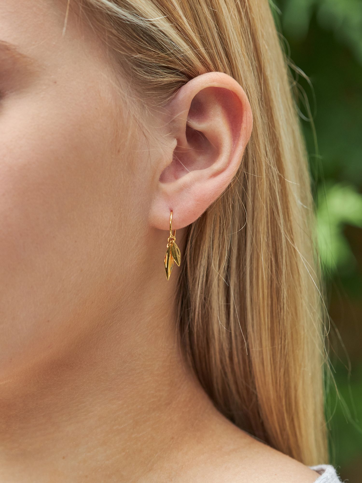 Buy Dinny Hall Lotus Double Leaf Drop Earrings Online at johnlewis.com