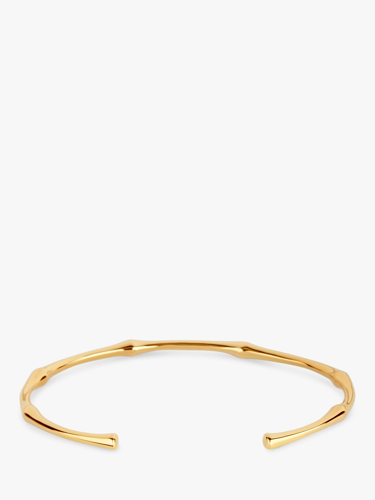Dinny Hall Bamboo Open End Bangle, Gold at John Lewis & Partners