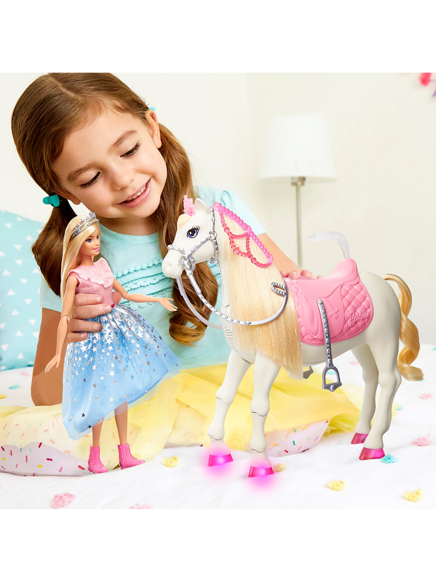 barbie princess adventure doll and prance & shimmer horse