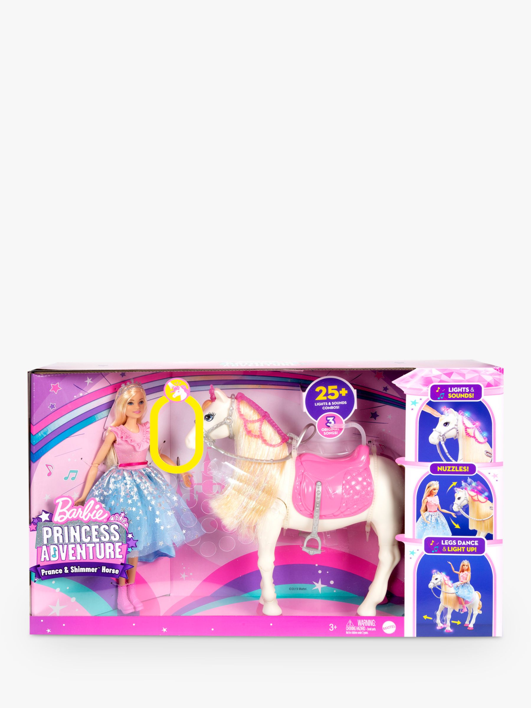 barbie princess adventure doll and prance & shimmer horse