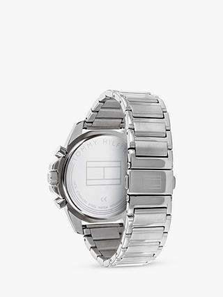 Tommy Hilfiger 1791788 Men's Chronograph Bracelet Strap Watch, Silver/Blue