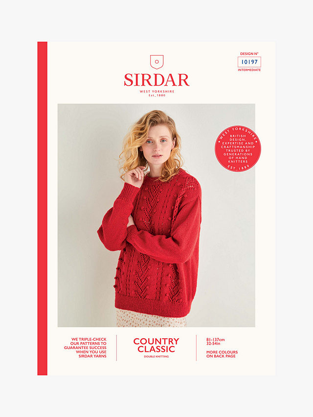 Sirdar Country Classic DK Jumper Knitting Pattern