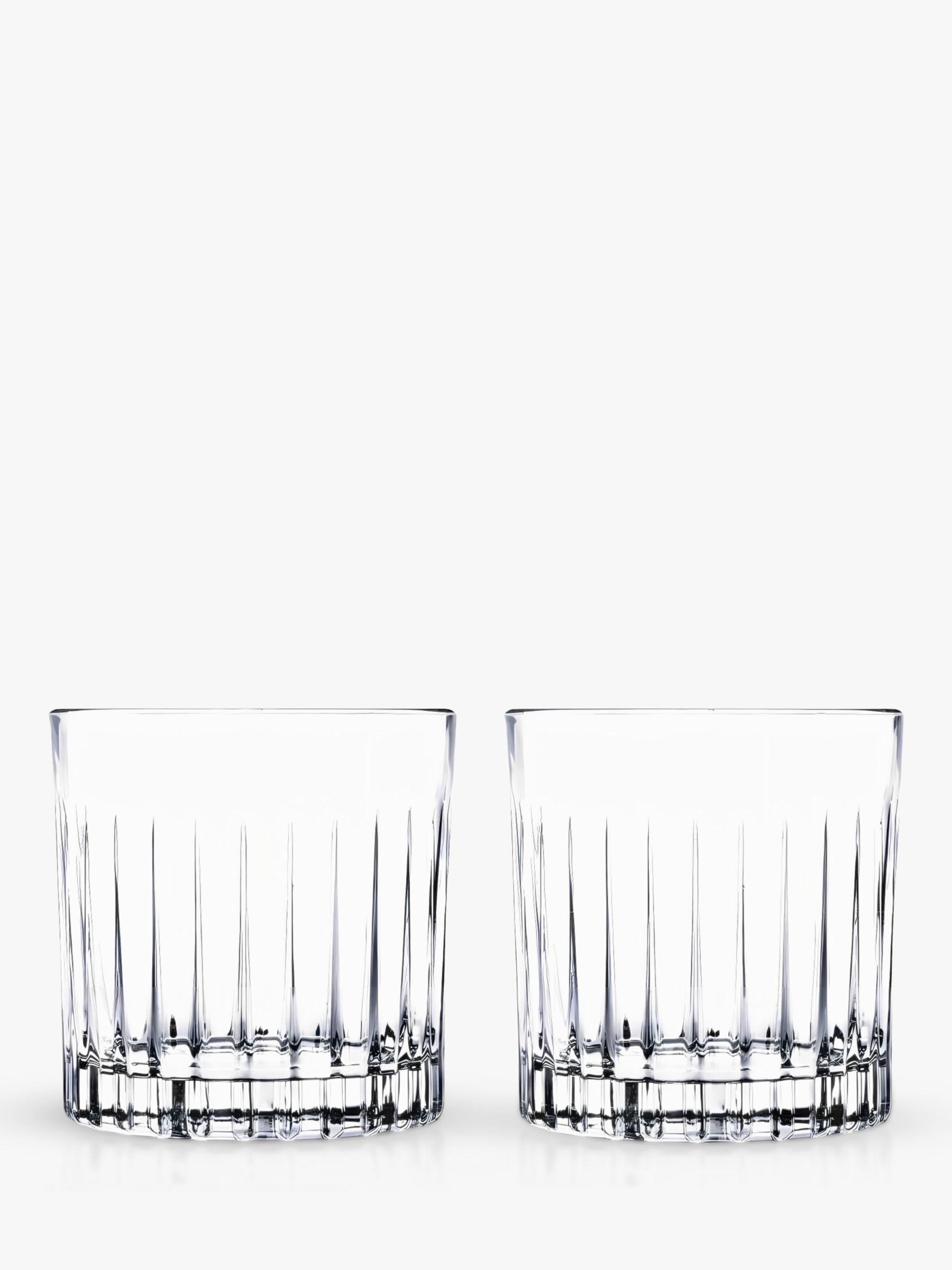 John Lewis ANYDAY Paloma Timeless Crystal Glass Tumblers, Set of 2, 360ml, Clear