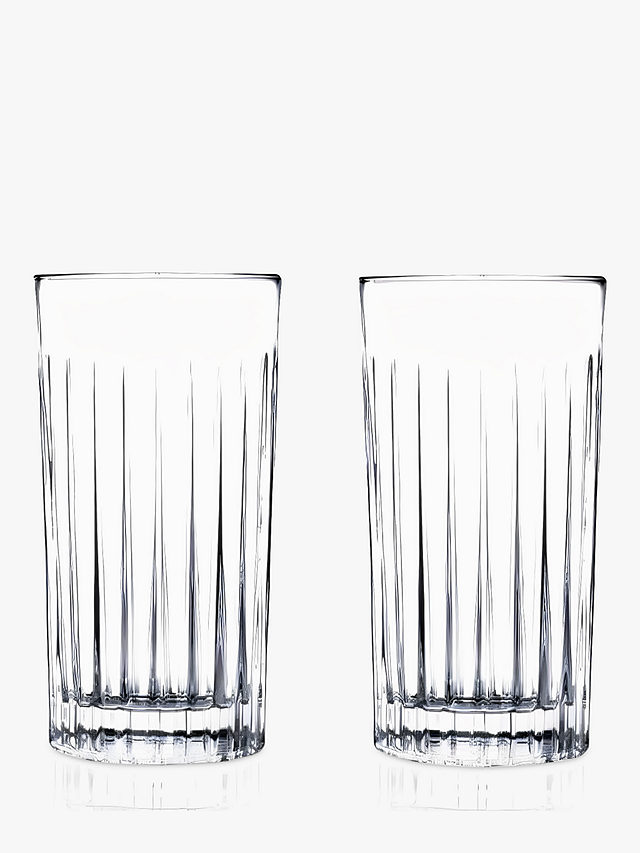 John Lewis ANYDAY Paloma Timeless Crystal Glass Highballs, Set of 2, 443ml, Clear