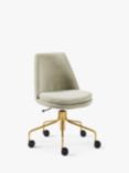 west elm Finley Upholstered Swivel Office Chair, Taupe