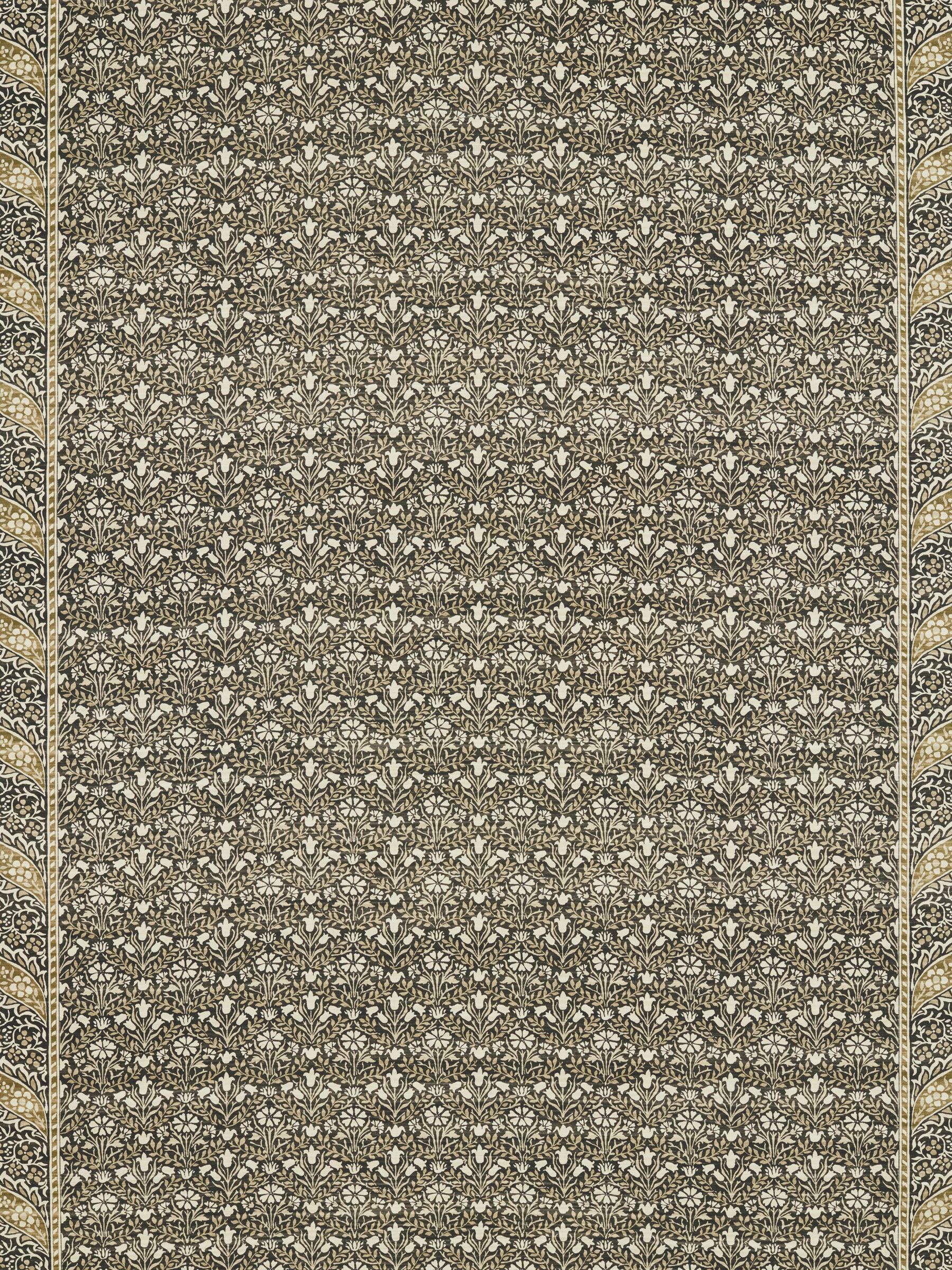 Morris & Co. Bellflowers Furnishing Fabric, Charcoal/Olive