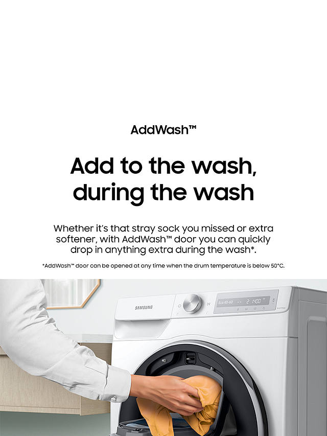 Buy Samsung Series 5+ WW90T554DAN Freestanding ecobubble™ AddWash™ Washing Machine, 9kg Load, 1400rpm Spin, Graphite Online at johnlewis.com