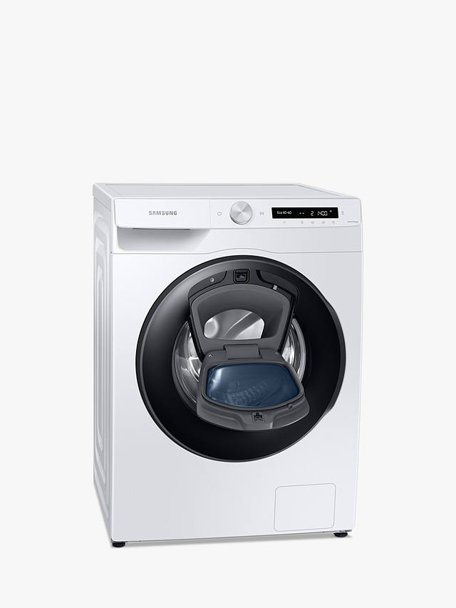 Buy Samsung Series 5+ WW80T554DAW Freestanding ecobubble™ AddWash™ Washing Machine, 8kg Load, 1400rpm Spin, White Online at johnlewis.com