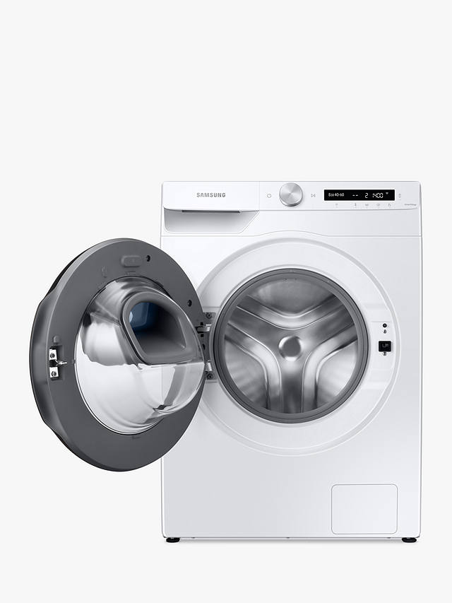 Buy Samsung Series 5+ WW80T554DAW Freestanding ecobubble™ AddWash™ Washing Machine, 8kg Load, 1400rpm Spin, White Online at johnlewis.com