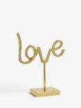 John Lewis & Partners 'Love' Sign Sculpture, H31.5cm, Gold