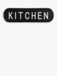 John Lewis & Partners Metal 'Kitchen' Sign, Black