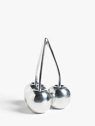 John Lewis & Partners Metal Cherries Sculpture, H31cm, Silver