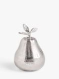John Lewis & Partners Metal Pear Sculpture, H19.5cm, Silver