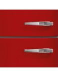Smeg 50's Style FAB32L Freestanding 60/40 Fridge Freezer, Left-Hand Hinge, Red
