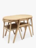 John Lewis & Partners Tuck 2-Seater Garden Dining Table & Chairs Set, FSC-Certified (Acacia Wood), Natural