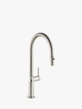 Abode Tubist Single Lever Pull-Out Spray Kitchen Mixer Tap, Brushed Nickel