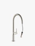 Abode Tubist Single Lever Pull-Out Spray Kitchen Mixer Tap, Brushed Nickel