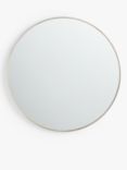John Lewis & Partners Ferro Round Metal Frame Wall Mirror, 80cm, Black/Gold
