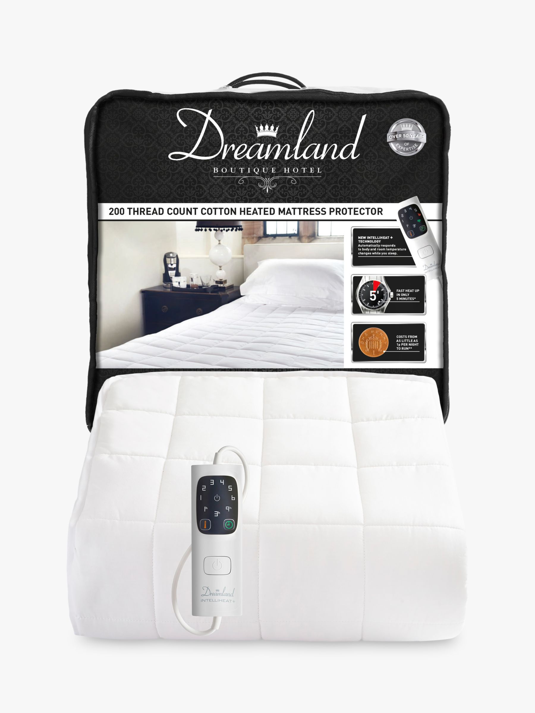 Dreamland Boutique Hotel Cotton Mattress Protector at John Lewis & Partners