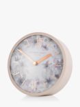 Thomas Kent Mini Crofter Flower Analogue Mantel Clock, Dusty Pink