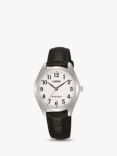 Lorus Women's Leather Strap Watch, Black/White Rg239tx9