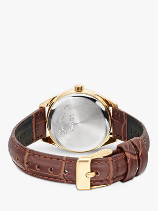 Lorus Women's Leather Strap Watch, Brown/Gold Rg242tx9