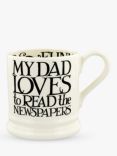 Emma Bridgewater Black Toast 'My Dad Loves' Mug, 280ml, Black/White