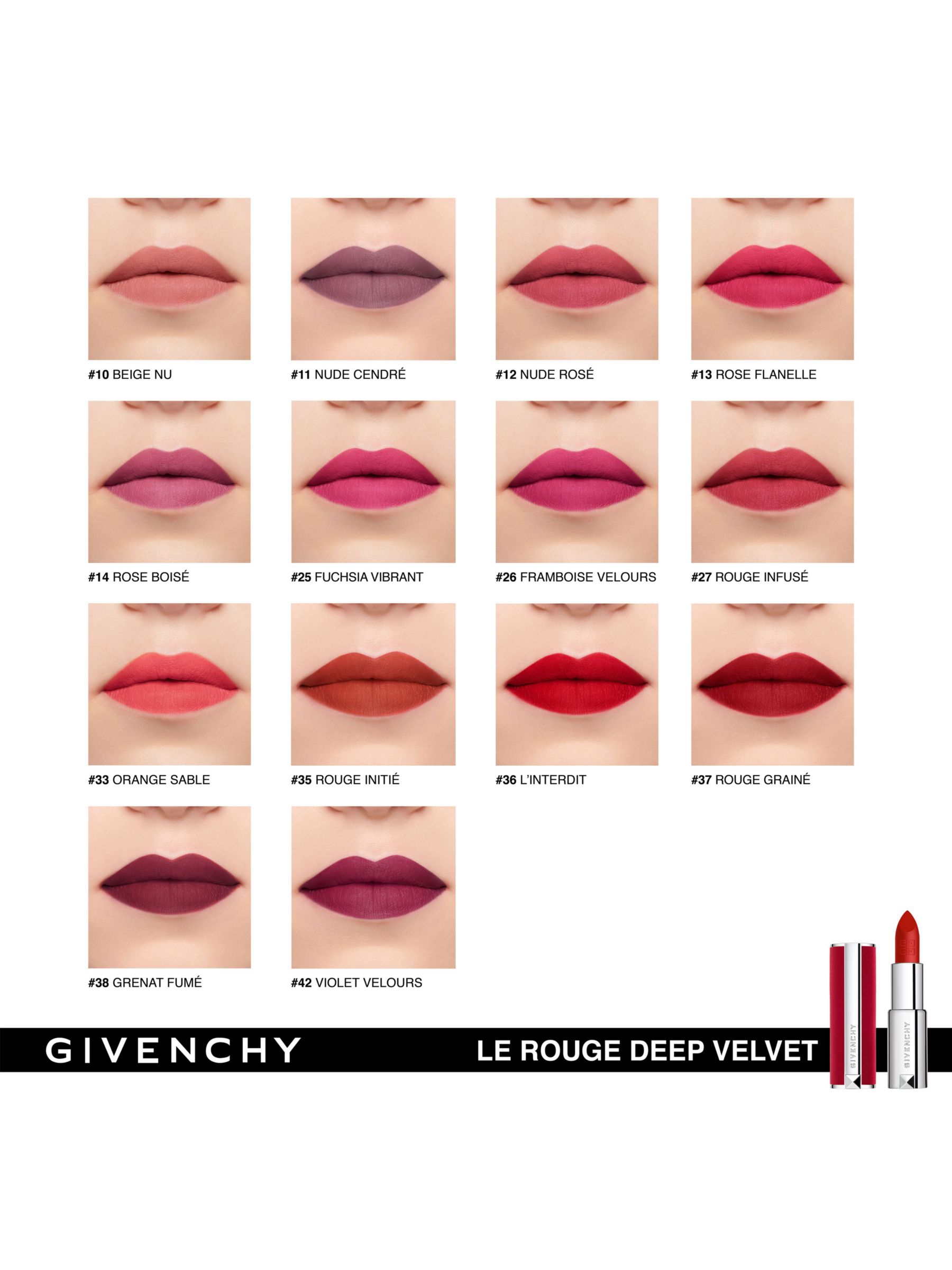 Givenchy Le Rouge Deep Velvet Lipstick at John Lewis & Partners