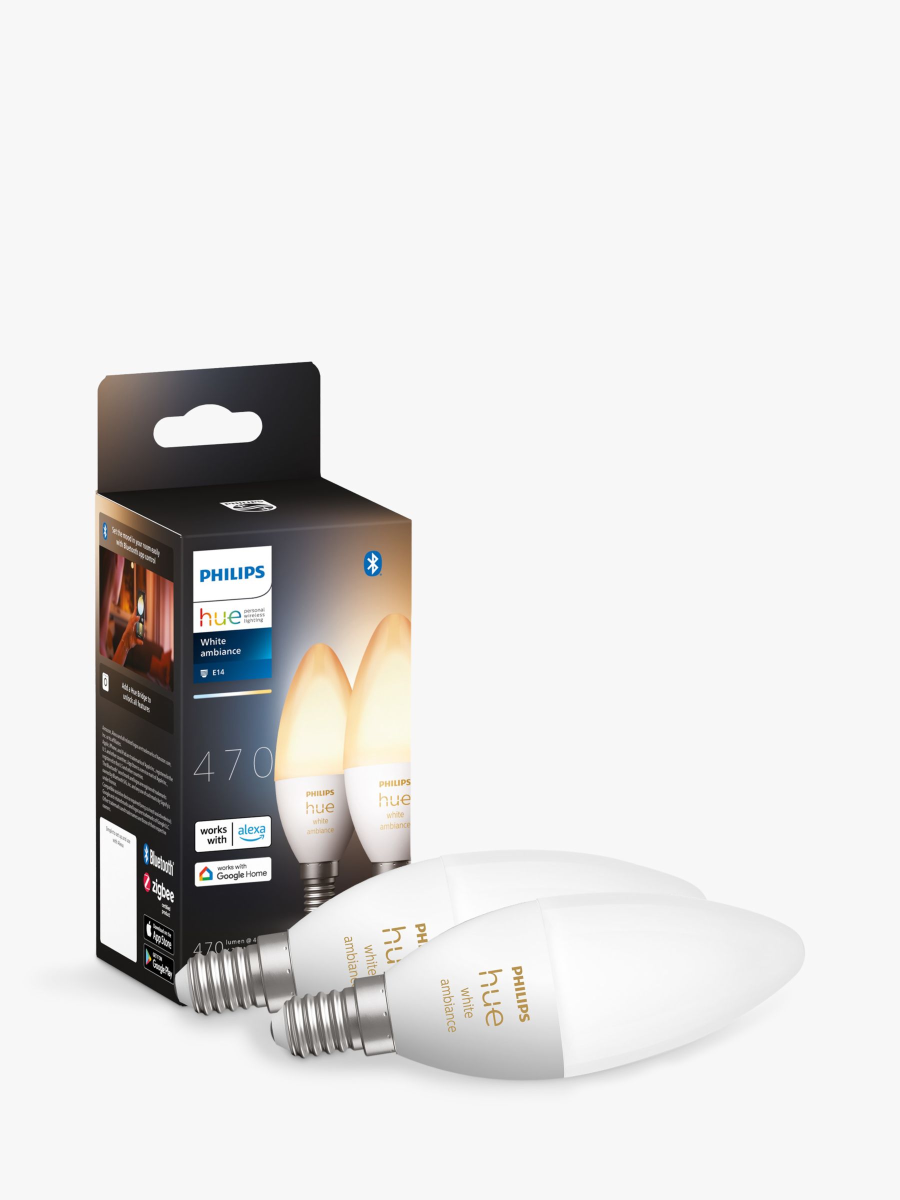 Photo of Philips hue white ambiance wireless lighting led light bulb with bluetooth 5.5w b39 e14 small edison screw bulb pack of 2