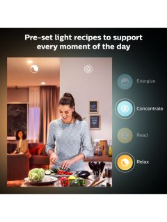 Philips Hue White Ambiance Wireless Lighting LED Light Bulb with Bluetooth, 5.5W B39 E14 Small Edison Screw Bulb, Pack of 2