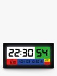 Space Hotel Robot 100 LCD Digital Alarm Clock, Black
