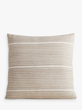 west elm Mini Stripe Cushion, Sand
