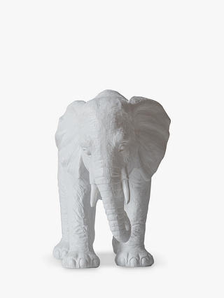 John Lewis Elephant Garden Sculpture, White, H18cm